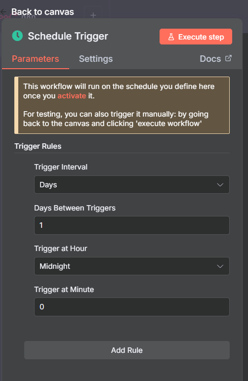 Schedule Trigger
