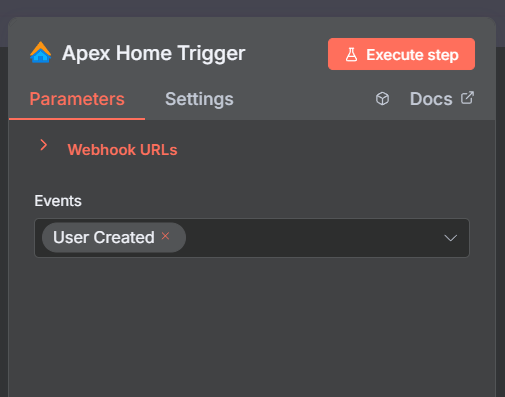 Trigger Configuration Screen